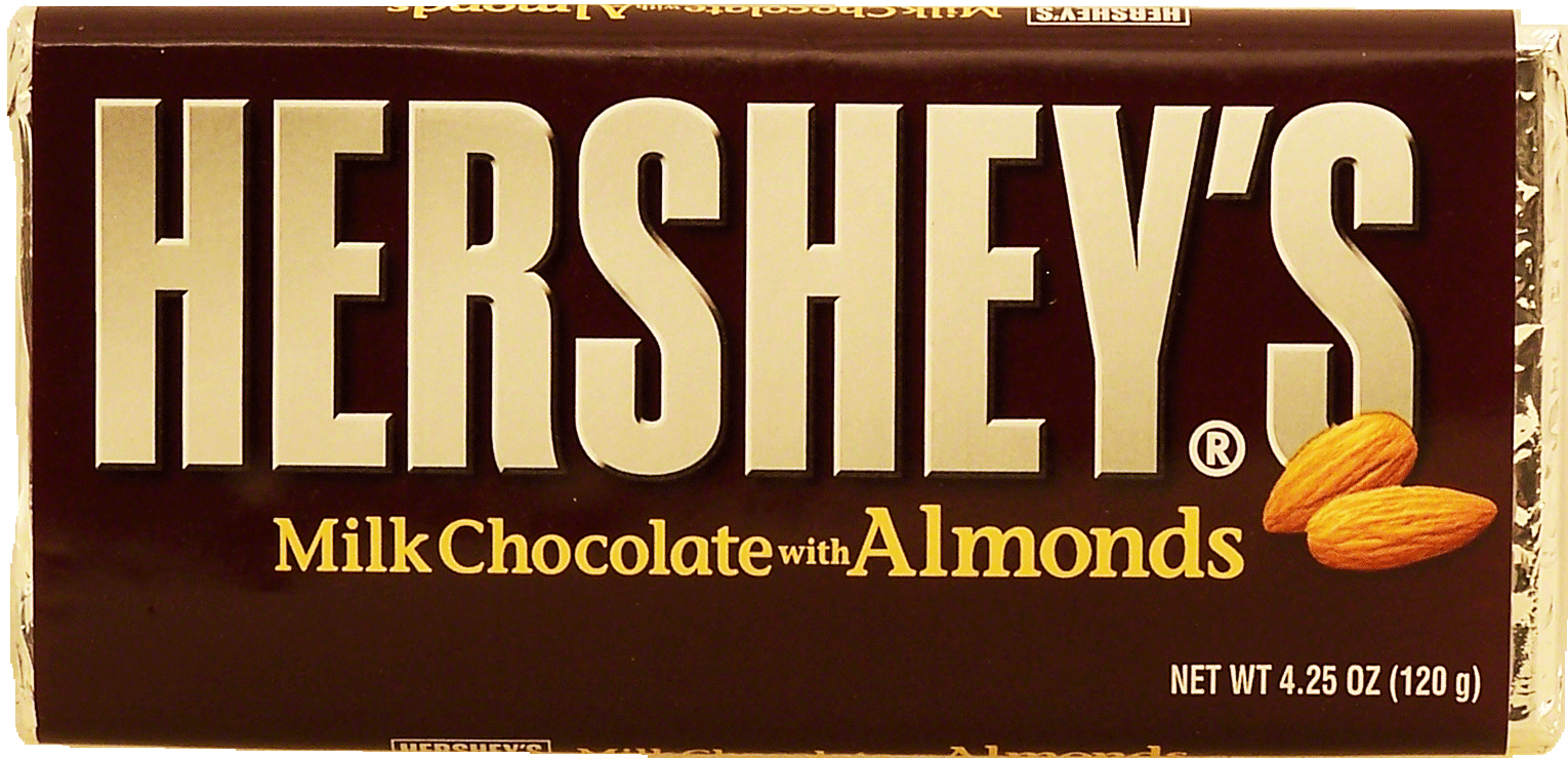 Hershey's  milk chocolate with almonds candy bar Full-Size Picture